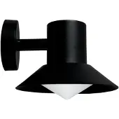 Dyberg Larsen utendørs vegglampe Venice, svart, Ø 20 cm