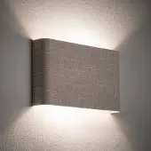 Euluna Vegglampe Santana B, krem, tekstil, bredde 25 cm, G9