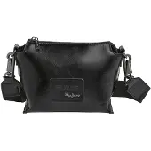 Pepe Jeans for woman. PL0300010 Edith Glossy black messenger bag (OSFA), Casual, Polyurethane