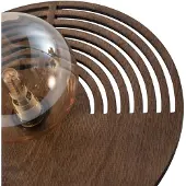 TK Lighting Vegglampe Lunar, hvit/trefarget, Ø 30 cm, G9