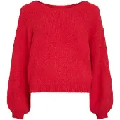 Vila Vimarley Båthals Strikket Pullover
