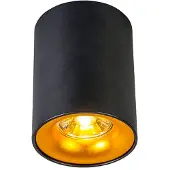 QAZQA Smart spotlight svart med gull inkl. GU10 WiFi-lyskilde - Ronda