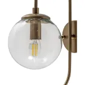 Opviq Vegglampe Jewel, gullfarget, glass, høyde 36 cm, E14