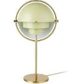 Gubi Multi-Lite bordlampe, høyde 50 cm, messing/kremfarge