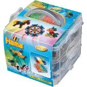 Hama Midi Perleboks - 13x15x15 - 6000 stk. + 3 Perleplate - - OneSize - Boks