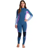 Billabong Synergy 4/3 Mm Dame Våtdrakt I Neopren Med Lange Ermer Og Glidelås På Ryggen