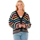 Rip Curl Pacific Rider Stripe Cardigan svart