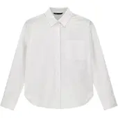 Armani Exchange for woman. XW001423AF16624U0002 White short cotton Oxford shirt (S), Casual, Classic, Long sleeve