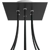 Creative Cables Kroq206f103 Rose-one Square Matte Black Rose-sett