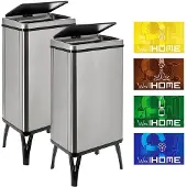 Wellhome Smarte Søppelkasser 50l 2 Enheter