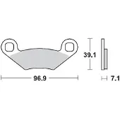 Moto-Master Polaris 097011 Sintrede Bremseklosser