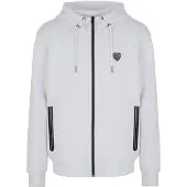 Emporio Armani for man. 8NPM20_PJ4EZ White zip-up sweatshirt (XXS), Casual, Polyester, Long sleeve