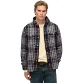 Superdry for man. M4011018A Heavy Blue Checked Shirt (XL), Casual, Cotton, Long sleeve