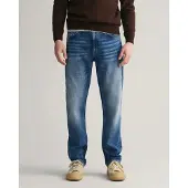 Gant for man. 1000260 Blue Slim Fit Jeans (42/34), Casual, Cotton, Denim