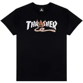 Thrasher X Toy Machine Pyramid T-skjorte svart