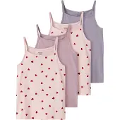 Name it Undertrøyer - NkfStrap - 4-pack - Ballerina/Heart/Minnes - - 13-14 år (158-164) - Undertrøye