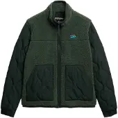 Superdry for woman. W5011934A Green Fleece Hybrid Jacket (XL), Casual, Recycled Polister