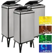 Wellhome Smarte Søppelkasser 50l 3 Enheter