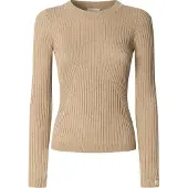 Pepe Jeans for woman. PL7000025 Carla beige jumper (S), Casual, Cotton