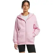 Build Your Brand Fluffy Genser Med Hel Glidelås