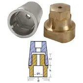 Tecnoseal Radice Full Shaft Hexagonal Anode 2.53kg