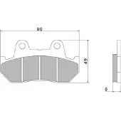 Nissin Premium A0010 2p-242ns Semi-sintrede Bremseklosser