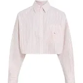 Calvin Klein J20j225078 Crop Skjorte Med Lange Ermer