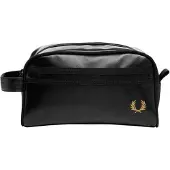 Fred perry for man. L7311 Black coated polyester toiletry bag (OSFA), Casual, Recycled Polister