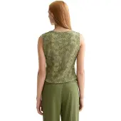 Scotch & Soda Bow Closure Structured Ermeløs Bluse