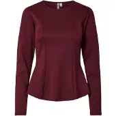 Pieces Pclucci Peplum Langermet Topp