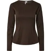 Pieces Pclucci Peplum Langermet Topp