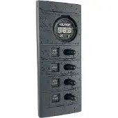 PLASTIMO Panel For Voltmeter Med 4 Brytere 15a 12v