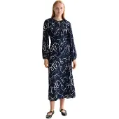 Scotch & Soda Wrap Key Hole Lang Ermet Midi-kjole