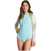 Billabong Salty Dayz 2 Mm Langermet Shorty Med Glidelås Foran Til Dame
