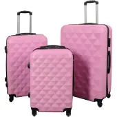 Borg Living Koffert - Diamant lyserosa - Hardcase lettvektskoffert