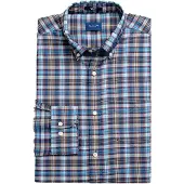 Gant Indigo Check Skjorte Med Lange Ermer
