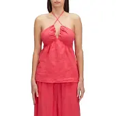 Sundek Garment-dyed Linen Ermeløs Bluse