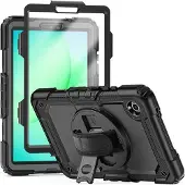 Tech-Protect Samsung Galaxy Tab A9/A11 Solid360 Hybrid-deksel med stropp - Svart