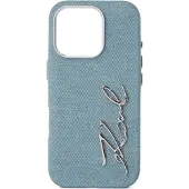 Karl Lagerfeld FW Jeans iPhone 16 Pro-etui med signaturlogo – blå