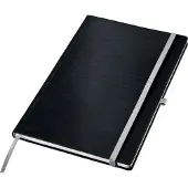 Leitz Style - Notisbok - eskebundet - A4 (210 x 297 mm) - 80 ark / 160 sider - elfenbenspapir - lined - satengsvart omslag
