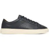 BOSS for man. 50557866 Kieran Bust Leather Sneakers navy (44), Flat, Laces, Casual