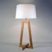 Aluminor Sacha LT bordlampe av tekstil og tre