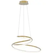 LUCE Design LED-hengelampe COASTER, gullfarget, Ø 60 cm, metall, CCT