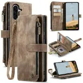 CASEME Samsung Galaxy A17 C30 Multifunksjonell Lommebok-deksel - Brun