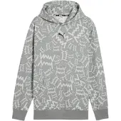 Puma teamJAWS Post Game Basketball Hoodie Men, Men, Medium Gray Heather, XL