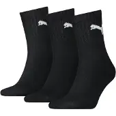 Puma Short Crew Socks Unisex (3-Pack), Clothing, Black, 35-38