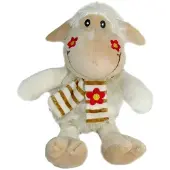 Sun-Day Sheep 2wz med blomst og stripet skjerf