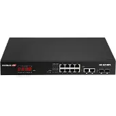 Edimax GS-5210PL - Switch - smart - 10 x 10/100/1000 + 2 x Gigabit SFP (opplink) - stasjonær - PoE+ (110 W)