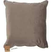 Borg Living Pyntepute - 45x45 cm - Ensfarget grå - Velur -
