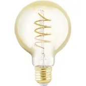 Eglo E27 LED G80 amber dekorasjonslampe med spiral og varmt hvitt lys